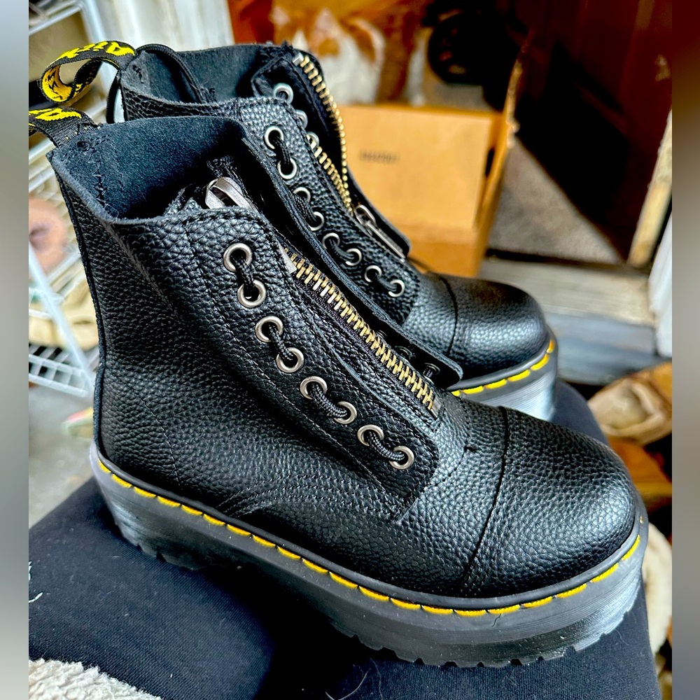 Dr. Martens Black Combat Boots Size 6.5